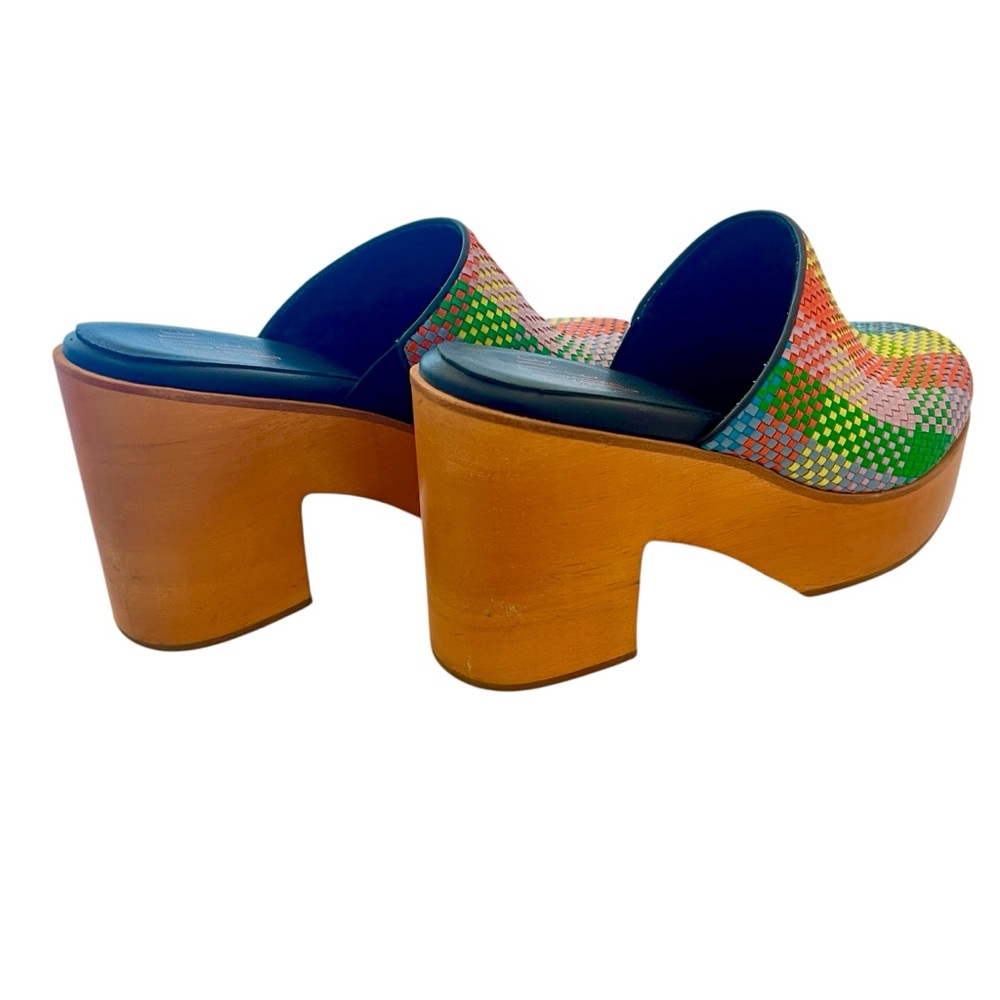 Colorful Woven Platform Clogs - Picture 4 of 7